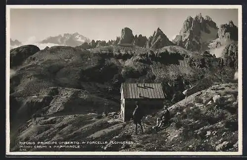 AK Rifugio Principe Umberto, Berghütte mit Monte Cadini und Marmarole