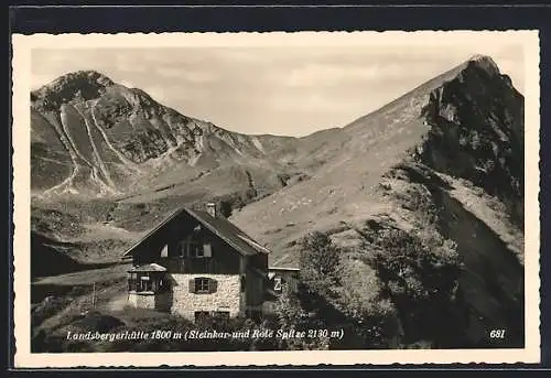 AK Landsbergerhütte mit Steinkar- und Rote Spitze