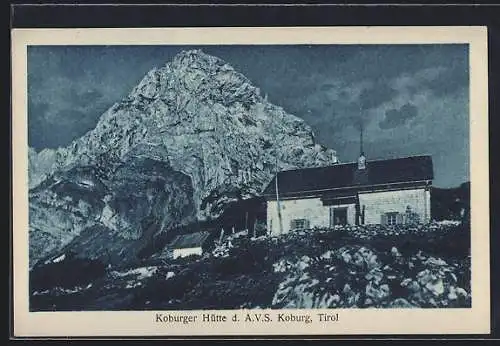 AK Koburger Hütte, Berghütte d. A. V. S. Koburg