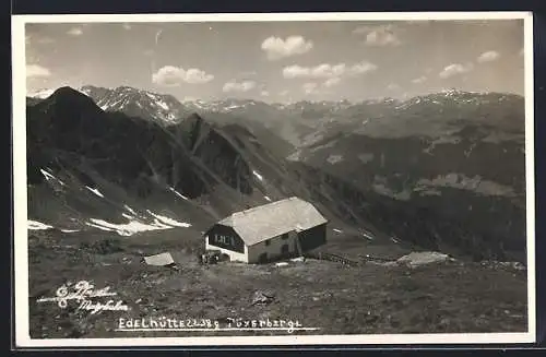 AK Edelhütte, mit Hüttenstempel