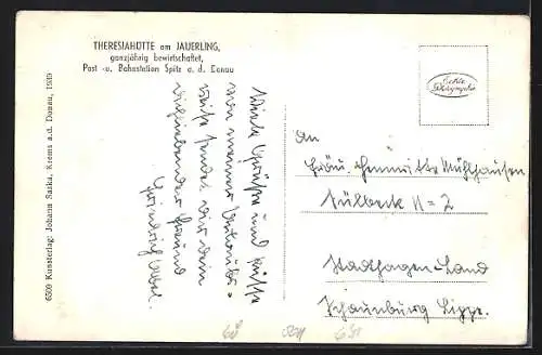 AK Theresiahütte am Jauerling im Sommer