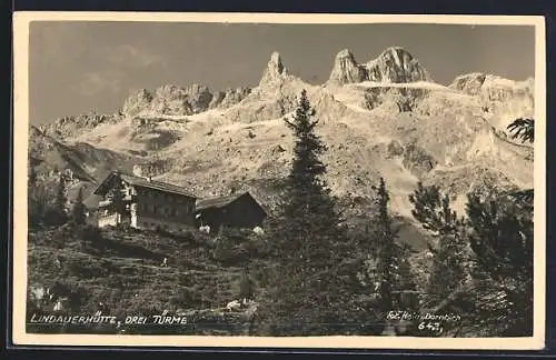 AK Lindauerhütte, Blick auf Drei Türme