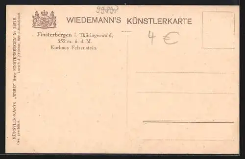 AK Finsterbergen i. Thüringerwald, Blick zum Kurhaus Felsenstein