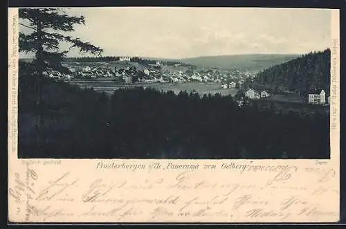 AK Finsterbergen i. Th., Panorama vom Oelberg