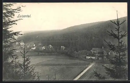 AK Luisenthal, Ortsansicht vom Wald aus