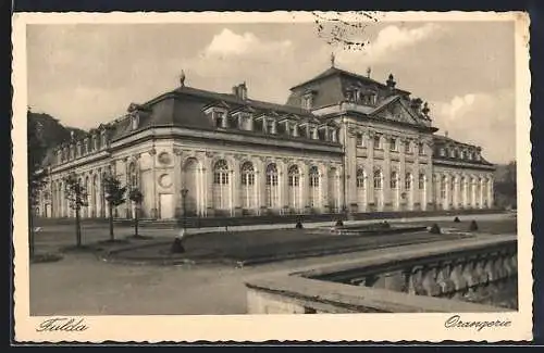 AK Fulda, Strassenpartie in der Orangerie