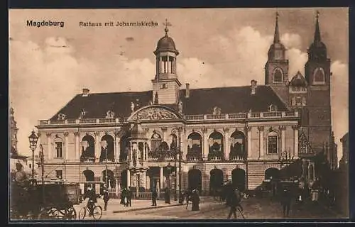 AK Magdeburg, Rathaus mit Johanniskirche