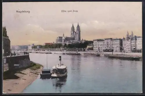 AK Magdeburg, Elbe und Dom