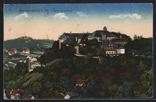 AK Blankenburg i. H., Partie mit Schloss