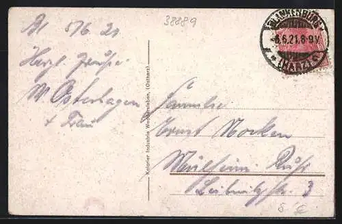 AK Blankenburg i. H., Partie mit Schloss