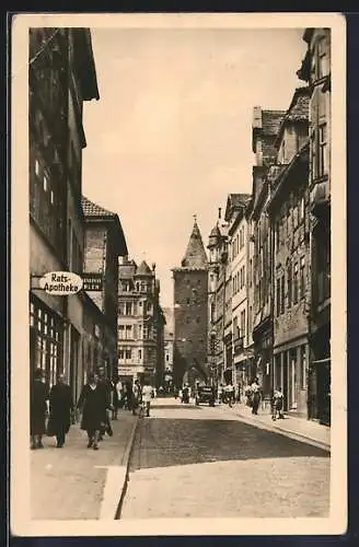 AK Jena, Johannisstrasse mit Rats-Apotheke