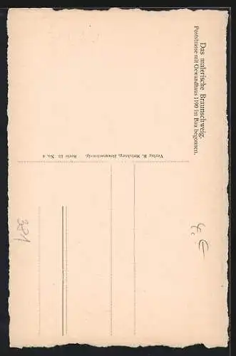 AK Braunschweig, Poststrasse mit Gewandhaus