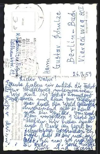 AK Klettbach über Erfurt, Berggasthaus und Pension Stiefelburg Joh. Hornung