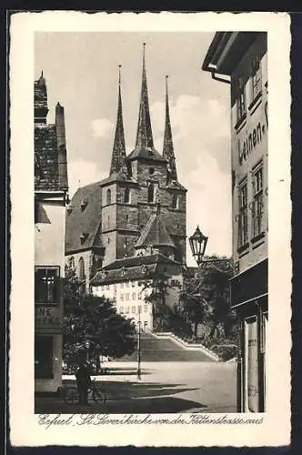 AK Erfurt, St. Severikirche von der Kettenstrasse aus