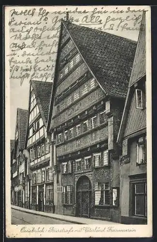 AK Osnabrück, Bierstrasse mit Vaterland Frauenverein