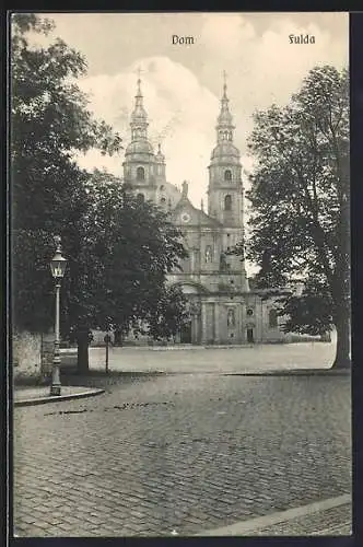 AK Fulda, Dom mit Strassenpartie