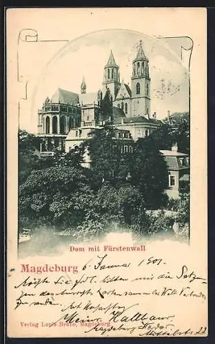 AK Magdeburg, Dom mit Fürstenwall