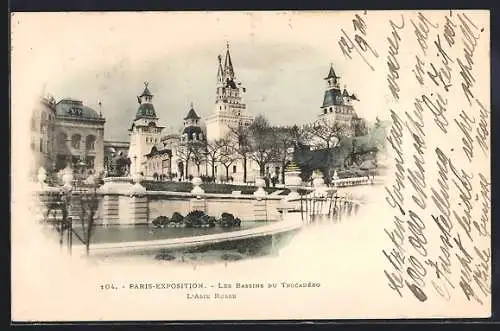 AK Paris, Exposition universelle de 1900, Les Bassins du Trocadéro, L`Asie Russe