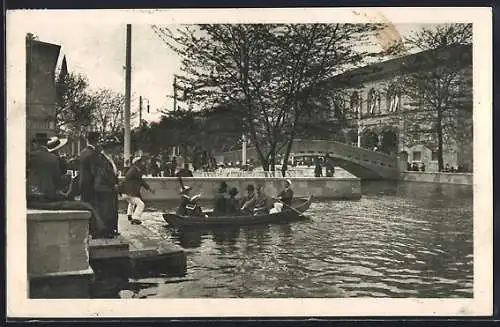 AK Wien, Österr. Adria Ausstellung 1913, Bootsausflug