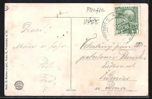 AK Prag, Jubiläums-Ausstellung 1908, Verwunschenes Schloss