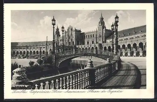 AK Sevilla, Exposicion Ibero Americana, Plaza de Espana