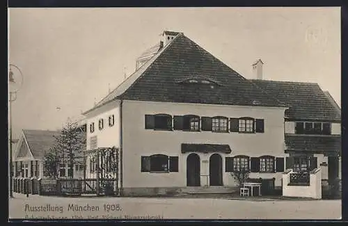 AK München, Ausstellung 1908, Arbeiterhäuser