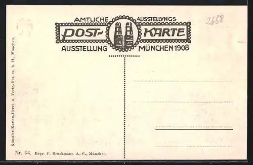 AK München, Ausstellung 1908, Arbeiterhäuser