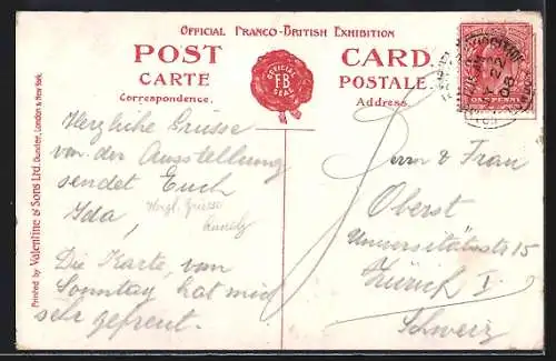 AK London, Franco-British Exhibition 1908, Court of Honour