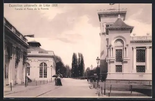 AK Liège, Exposition Universelle 1905, Canada et Palais de la Femme