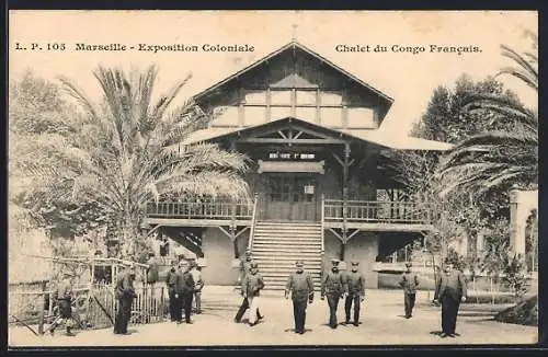 AK Marseille, Exposition Coloniale, Chalet du Congo Francais