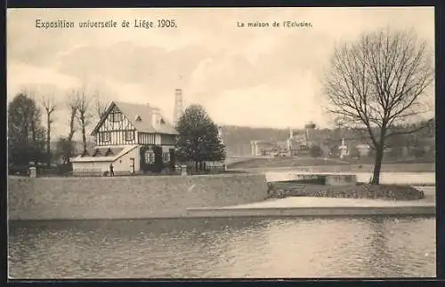 AK Liege, Exposition universelle 1905, La maison de l'Eclusier