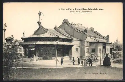 AK Marseille, Exposition coloniale 1906, Palais de la Cochinchine