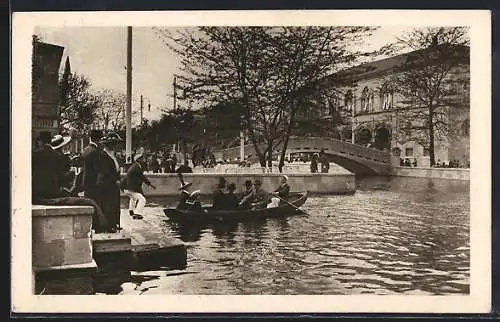 AK Wien, Österr. Adria Ausstellung 1913, Bootsausflug