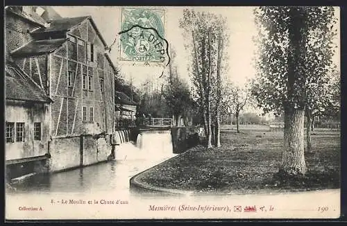 AK Mesnieres, Le Moulin et la Chute d`Eau