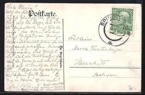 AK Sankt Peter, Ortsansicht mit Kirche