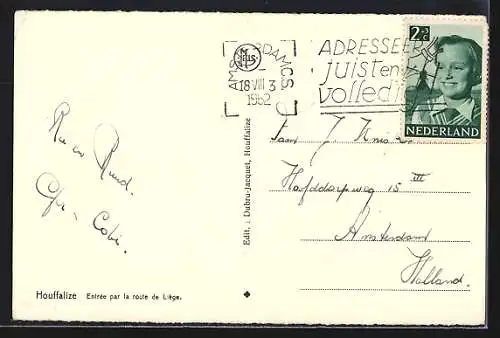 AK Houffalize, Entrée par la route de Liège