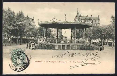 AK Beziers, le Kiosque a Musique