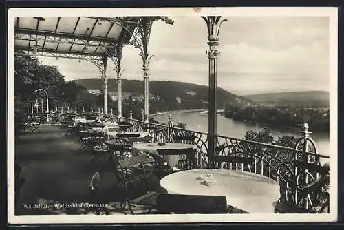 AK Waldshut, auf der Terrasse des Waldschlosses