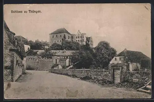 AK Thüngen, Teilansicht mit Schloss