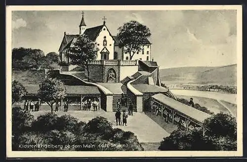 AK Grossheubach, Kloster Engelberg ob dem Main (612 Stufen)