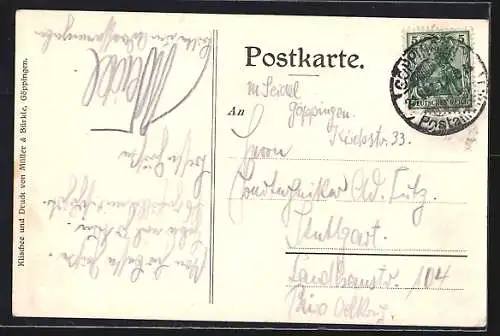 AK Göppingen, Ansicht vom Verwaltungsgebäude der Ortskrankenkasse