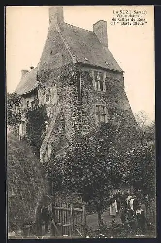 AK La Suze, Vieux château de Gilles de Retz dit Barbe Bleue