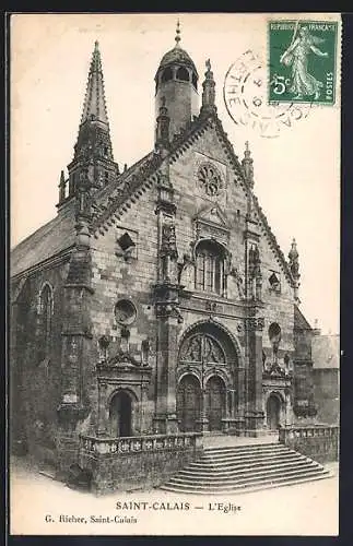 AK Saint-Calais, L`Église majestueuse avec son architecture détaillée