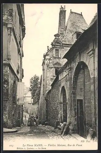 AK Le Mans, Vieilles maisons, Rue de Vaux