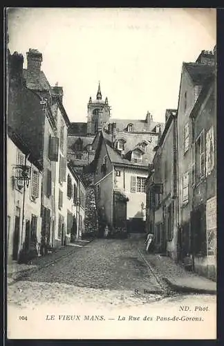 AK Le Mans, La Rue des Pans-de-Gorron dans le Vieux Mans