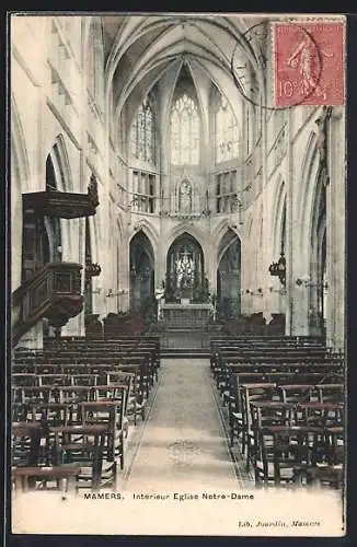 AK Mamers, Intérieur Église Notre-Dame