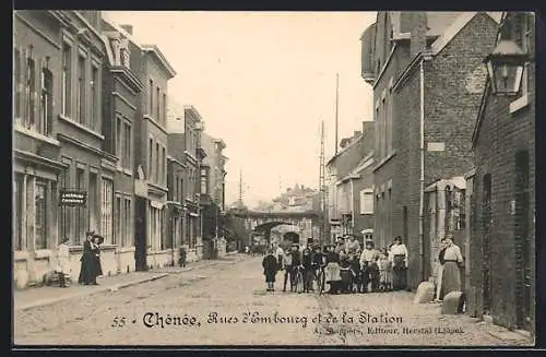 AK Chènée, Rues d`Embourg et de la Station