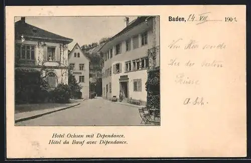 AK Baden, Hotel Ochsen mit Dependance