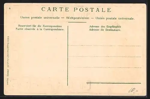 AK Luzern, Teilansicht mit Kirche, Frau in Tracht, Wappen von Tessin, Wallis und Genf, Passepartout