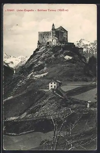 AK Unter-Engadin, Blick auf Schloss Tarasp